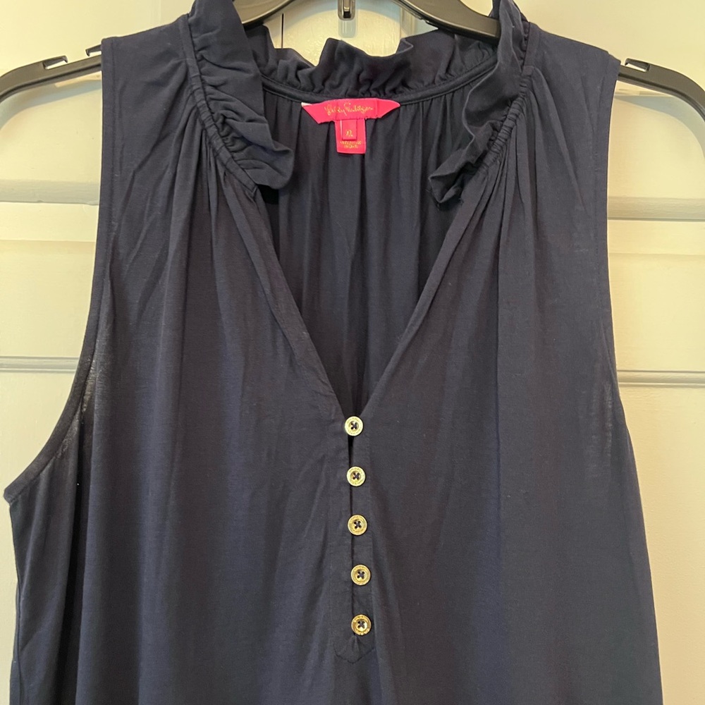 Lilly Pulitzer Malone Maxi Dress in True Navy - Picture 2 of 2